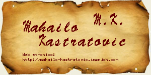 Mahailo Kastratović vizit kartica